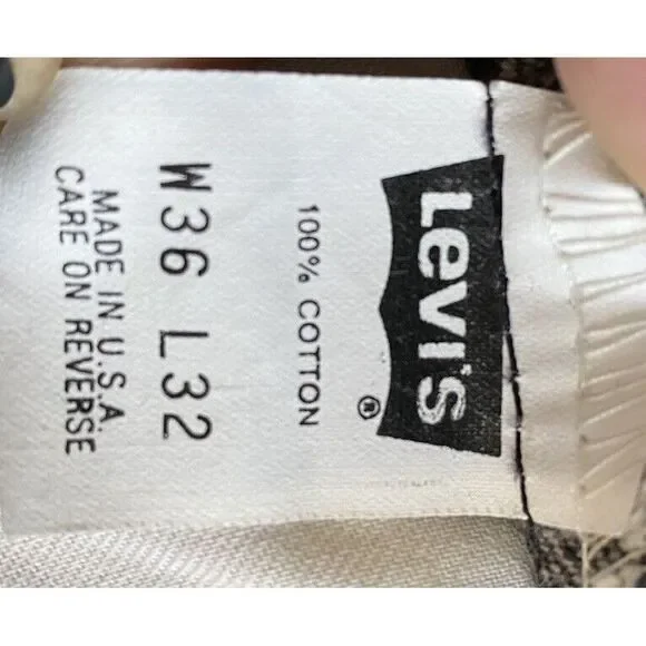 Rare Vintage 80s Levi's 505 Black Acid Wash Made In USA 36x32 NWT Blizzard Wash